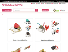 Tablet Screenshot of ceilingfanswitch.com